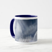 Weißer Wolf-Kunst-Tasse Tasse (Vorderseite Links)