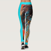 Weißer Wolf Leggings (Rückseite)