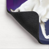 Weißer Wolf mit Halbmond Mousepad (Ecke)