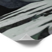 Weißer Wolf mit Pup Poster (Ecke)