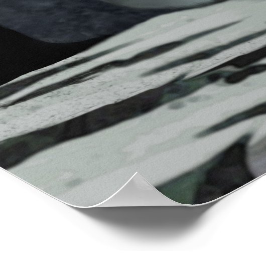 Weißer Wolf mit Pup Poster (Ecke)