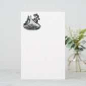 Weißer Wolf mit Pup Stationierung Briefpapier (Stehend Vorderseite)