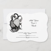 Weißer Wolf mit Raven , deinen Text hinzufügen Einladung (Rückseite)