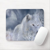 Weißer Wolf Mousepad (Mit Mouse)