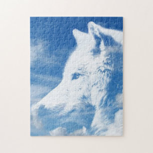 Weißer Wolf Puzzle