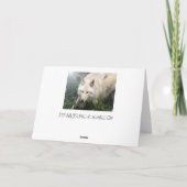 Weißer Wolf-Raum-Gruß-Karten Karte (Rückseite)