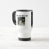 Weißer Wolf Reisebecher (Vorderseite Links)
