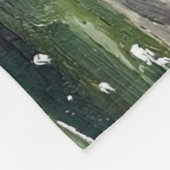 Weißer Wolf Rotschopf Druidin Winterbeeren Fantasy Fleecedecke (Ecke)