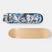 Weißer Wolf Skateboard (Horizontal)