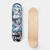 Weißer Wolf Skateboard (Vorderseite)