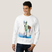 weißer Wolf Sweatshirt (Vorne ganz)