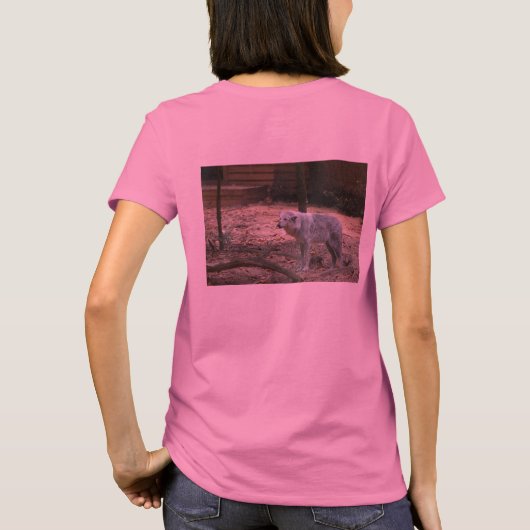 Weißer Wolf T-Shirt (Rückseite)