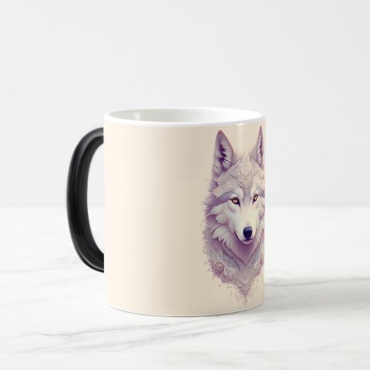 Weißer Wolf - Tasse (Vorderseite Links)