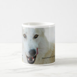 Weißer Wolf-Tasse Kaffeetasse
