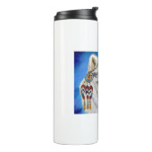 Weißer Wolf Thermosbecher (Nach links gedreht)