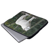 Weißer Wolf-Tier-Laptop-Hülse Laptopschutzhülle (Vorne Knopf)