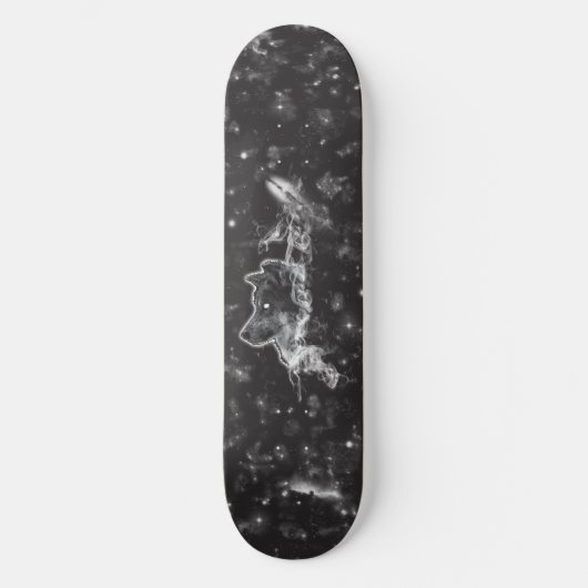 Weißer Wolf und das Dunkelheits-Skateboard Skateboard (Vorderseite)