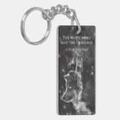 Weißer Wolf und Dunkelheit-Schlüsselanhänger Schlüsselanhänger (Vorderseite links)
