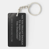 Weißer Wolf und Dunkelheit-Schlüsselanhänger Schlüsselanhänger (Rückseite)