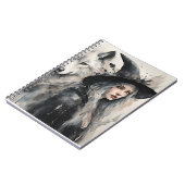 Weißer Wolf und Hexe Notizblock (Linke Seite)