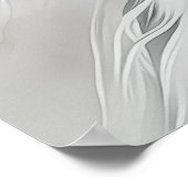 Weißer Wolf und Mädchen Poster (Ecke)