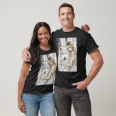 Weißer Wolf und Mädchen T-Shirt (Unisex)