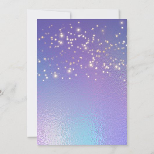 Weißer Wolf und Moon Northern Lights Einladung (Rückseite)