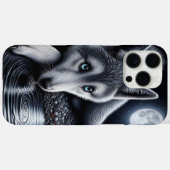 Weißer Wolf unter Mondlicht Case-Mate iPhone Hülle (Rückseite (Horizontal))