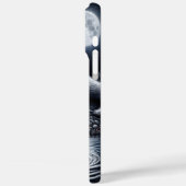 Weißer Wolf unter Mondlicht Case-Mate iPhone Hülle (Rückseite / Links)