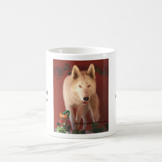 Weißer Wolf-WeihnachtsTasse Kaffeetasse (Mittel)