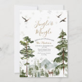 Weißer Wolle und Tierwälder Einladung (Vorderseite)