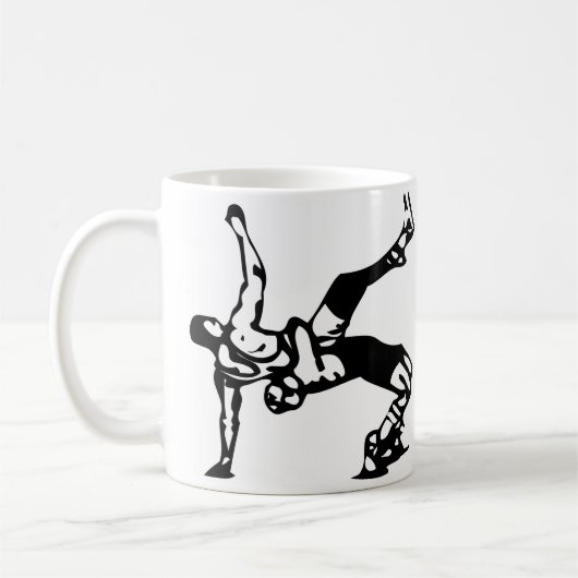 Weißer Wrestling Kaffeetasse (Links)