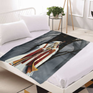 Weißer Zauberer Fleecedecke