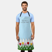 Weißer Zaun Blumengarten Grosses Schürze (Getragen)