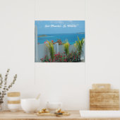 Weißer Zaun in Sint Maarten Poster (Küche)