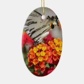 Weißer Zebra-Schmetterling Keramik Ornament (Rechts)
