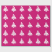 Weißer Zen-Weihnachtsbaum Geschenkpapier (Flach)