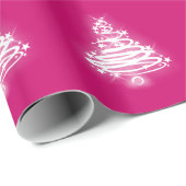 Weißer Zen-Weihnachtsbaum Geschenkpapier (Rolleneckpunkt)