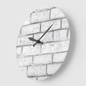 Weißer Ziegelstein-modernes städtisches Große Wanduhr (Winkel)