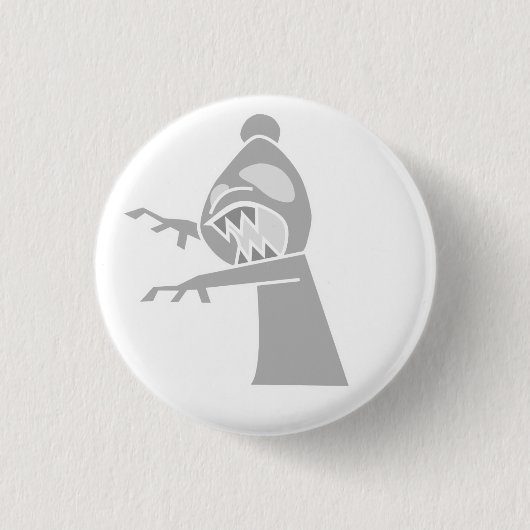 Weißer Zombie-Bischofs-Knopf Button (Vorderseite)