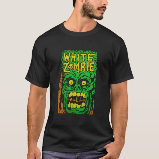 Weißer Zombie Klassischer T - Shirt (Vorderseite)