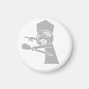 Weißer Zombie-König Magnet