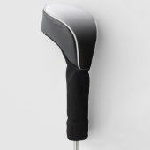 Weißer zu schwarzer Farbverlauf moderner Golfstil  Golf Headcover (angewinkelt)