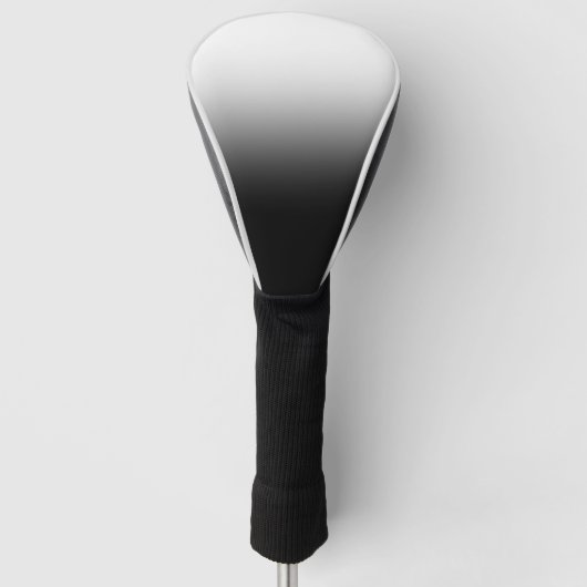 Weißer zu schwarzer Farbverlauf moderner Golfstil  Golf Headcover (Vorderseite)