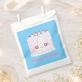 Weißer Zuckerguss Sprinkle Geburtstagstorte Geschenktütchen (Ausgeschnitten)