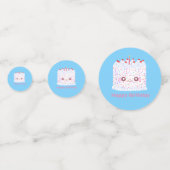 Weißer Zuckerguss Sprinkle Geburtstagstorte Konfetti (Rückseiten)