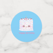 Weißer Zuckerguss Sprinkle Geburtstagstorte Konfetti (Klein Vorderseite)