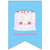 Weißer Zuckerguss Sprinkle Geburtstagstorte Wimpelkette (Erste Fahne)