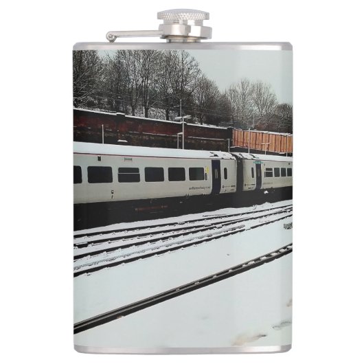 Weißer Zug Flachmann (Vorderseite)