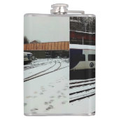 Weißer Zug Flachmann (Rückseite)